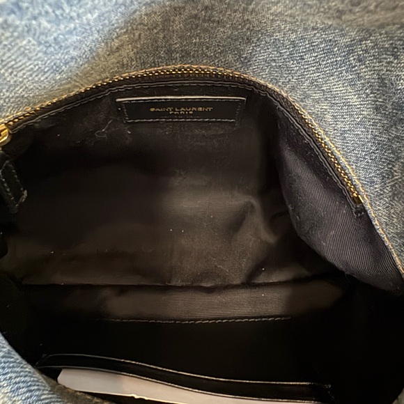 Saint Laurent Blue and Gold Quilted Shoulder Bag - Picture 15 of 15